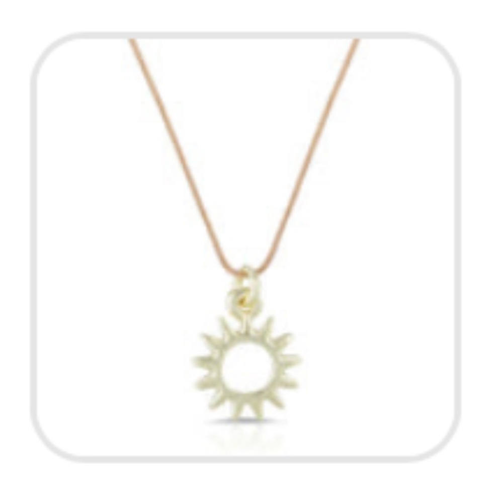 Lucky Feather Sun Corded Necklace